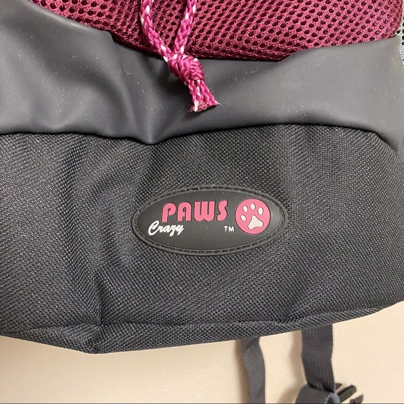 Crazy Paws Burgundy Sporty Pet Backpack - Large - Picture 5 of 10